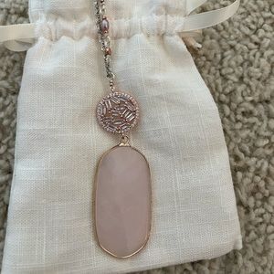 Pink gemstone necklace